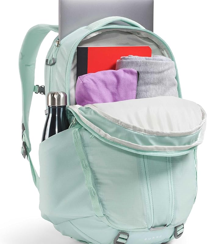 The North Face Women's Surge Commuter Laptop Backpack - Everyday Travel Bag, Laptop Sleeve, Water-Repellent, Opal Frost, One Size