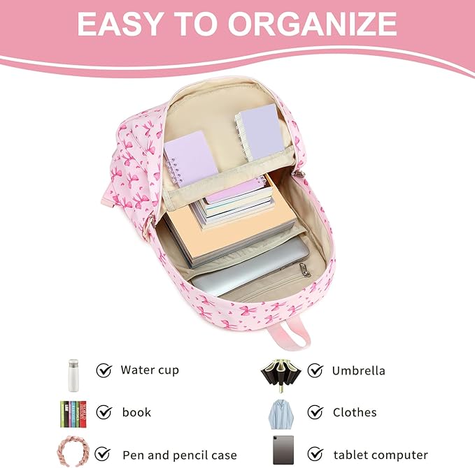 LOIDOU Backpack for Teen Girls Middle-School Primary Elementary Bookbags 17inch Kids Backpack Women laptop Backpack Lightweight Casual Daypack