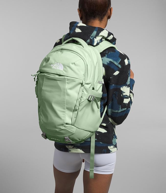 The North Face Women's Recon Everyday Laptop Backpack - Commuter Travel Bag, 18" Laptop Sleeve, Water-Repellent, Misty Sage Dark Heather/Meld Grey-NPF, One Size