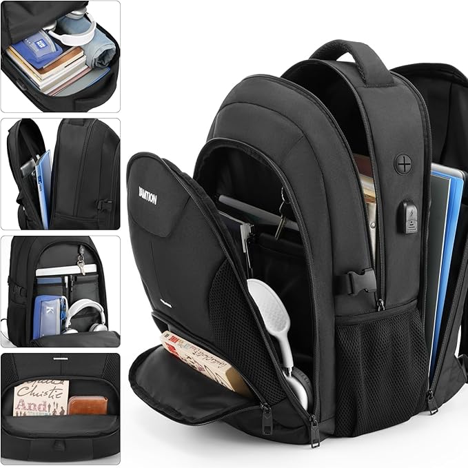 YAMTION School Backpack for Teens and Adults,18.4 Inch Laptop Bookbag for High School College Students Work Office Business Travel