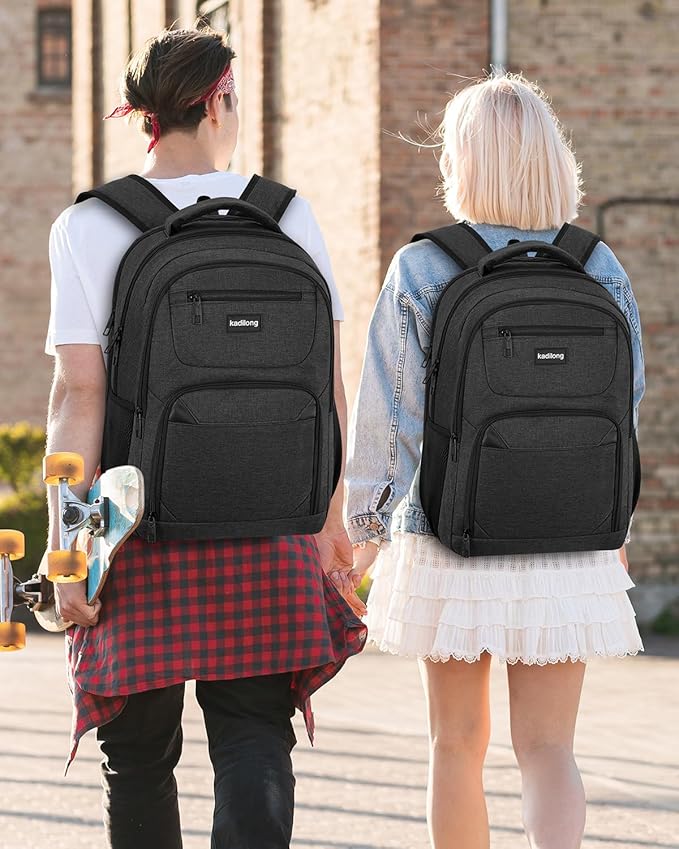 Laptop Backpack for Men, School Bookbag Gift for Teens Boys Student High School,College Computer Bag Business Anti Theft Sturdy Back Pack with USB Charger Fits 15.6 Inch Notebook, Black
