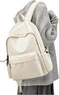 White Large Bookbags For Teen Girls Boys Waterproof College Backpack Middle School bags Lightweight Travel Rucksack Casual Daypack Laptop Backpacks For Men Women
