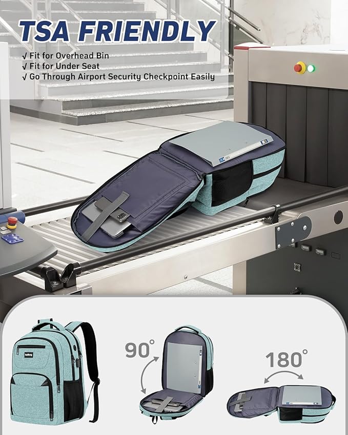 Laptop Backpack for Men Business Work College,School Bookbag for Teens Boys Student,Computer Bag Sturdy Back Pack with USB Charger