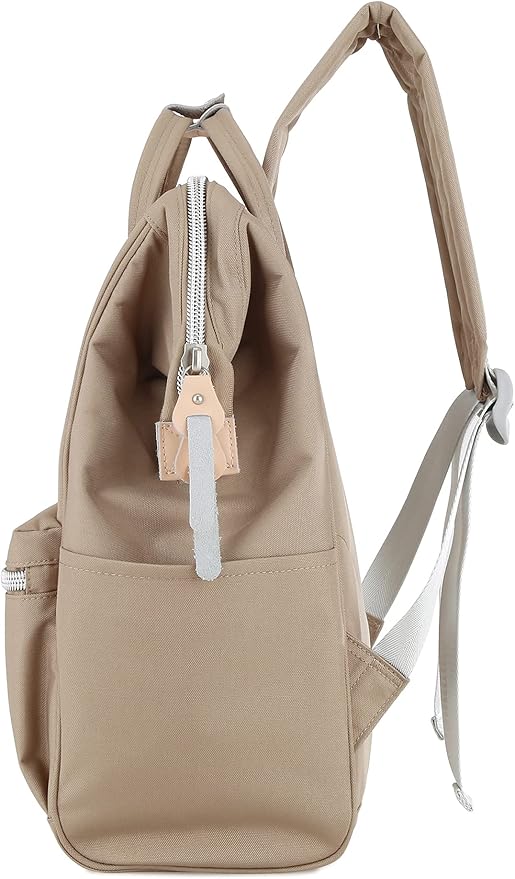 himawari Laptop Backpack for Women&Men Travel With USB Charging Port Large Business Bag Water Resistant College Computer Doctor (1881-Khaki, Regular)