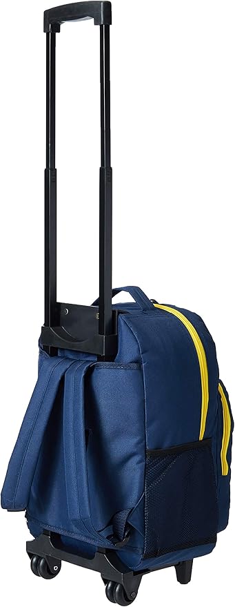Rockland Double Handle Rolling Backpack, Navy, 17"