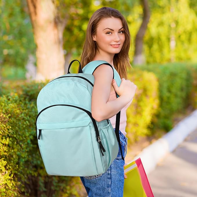 Lightweight Blue Backpack for School, Water Resistant Bookbag for Girls Boys, Travel Laptop Backpacks, Work Back Pack for Women, Book Bags for College Students, Bookbag for High, Middle School