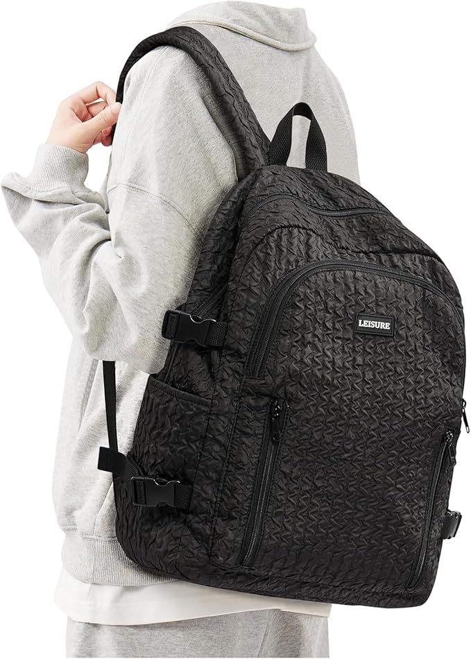 weradar Lightweight Middle School Bag For Teens Girls,Kawaii Backpack For College Students,Aesthetic Black Bookbag,Cute School Backpack For Women Casual Daypack
