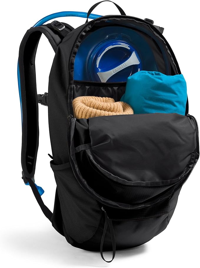 The North Face Basin 18 Liter Technical Daypack with Rain Cover - Unisex Backpack, Sternum Strap, Hiking Pole Attachment, TNF Black/TNF Black-NPF, One Size