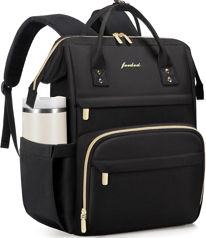Women Laptop Backpack Work Bag - Fits 15.6 inch with Laptop Compartment Waterproof Professional Fashion Travel Purse for College Nurse Business Computer Backpack