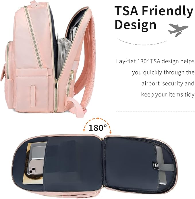 School Bookbags for Girls Work Backpack for Women 17.3 inch Laptop,College Backpack Nursing Daypack TSA Friendly for Trip Work Business Middle School