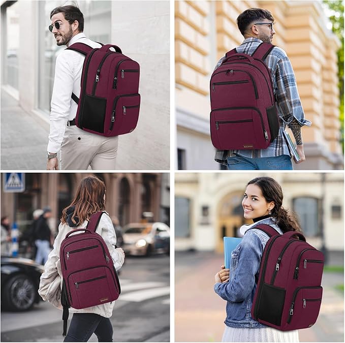 BIKROD Backpack for Girls Women, School Backpack for Teen Boys, Lightweight Casual High School Bookbag, Daily-use Travel Laptop Backpack with USB Charging Port Fits 15.6 Inch Notebook