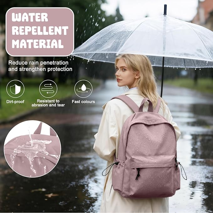 VECAVE School Backpack Purple Waterproof Bookbag Casual Lightweight Travel Rucksack Daypack Backpacks for Men Women College High School Bags backpack for Boys Girls Teens