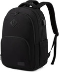 LOVEVOOK School Backpack for Women Men Black Backpack with 17.3" Laptop Compartment Lightweight Bookbag for College Work High School
