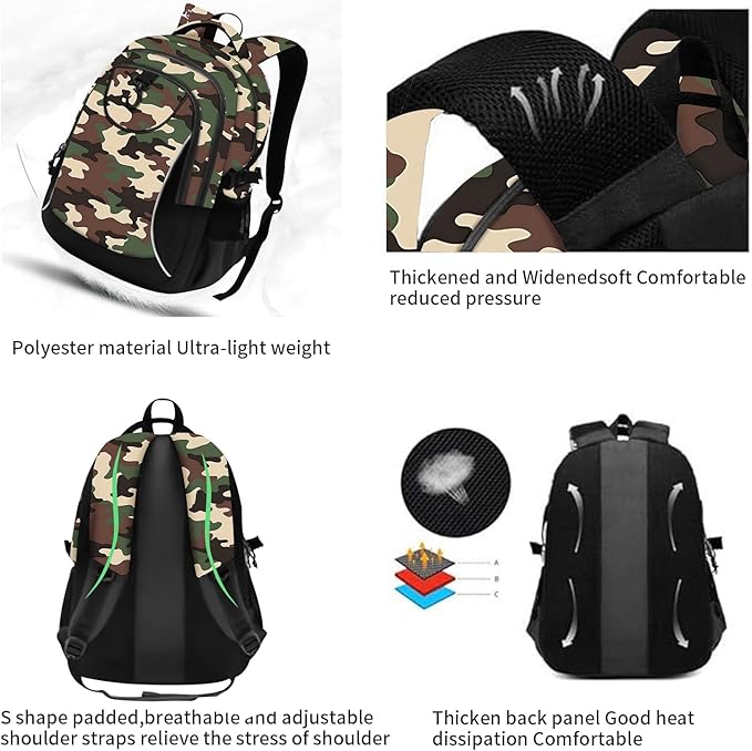 rickyh style School Backpack Travel Bag for Men & Women Lightweight College Back Pack with Laptop Compartmen (23JULV)