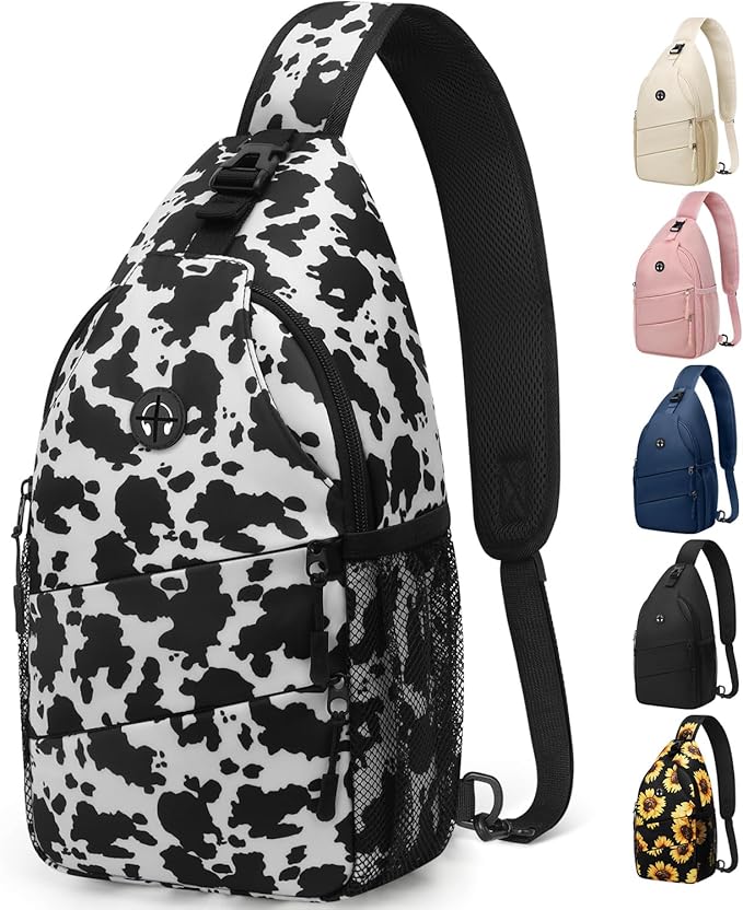 Crossbody Bags for Women Men Trendy Sling Bag Backpack Casual Chest Bag with Convertible Shoulder Strap