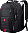 Extra Large Travel Laptop Backpack, 17.3 Inch Carry on Backpack for Men Women, Big Anti Theft Water Resistant College Bussiness TSA Airline Approved Work Computer Backpack, Black