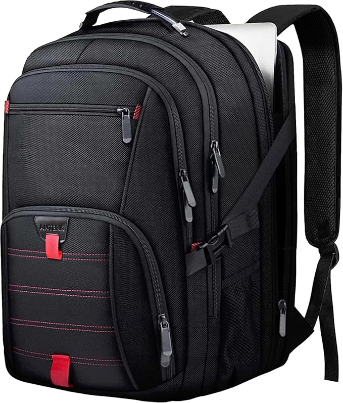Extra Large Backpack, 18.4 Inch Travel Laptop Backpacks for Men Women, 55L Anti Theft Water Resistant College Bussiness TSA Airline Approved Work Computer Backpack, Black