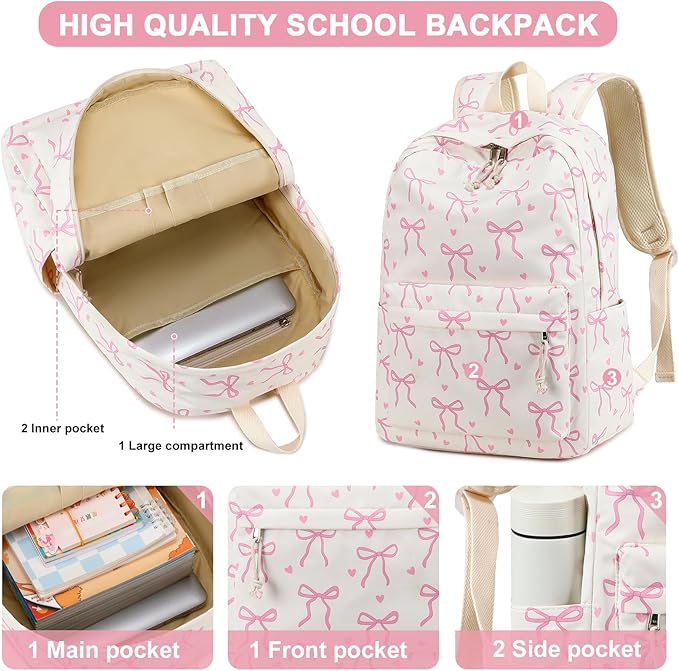 LOIDOU Backpack for Teen Girls Middle-School Primary Elementary Bookbags 17inch Kids Backpack Women laptop Backpack Lightweight Casual Daypack