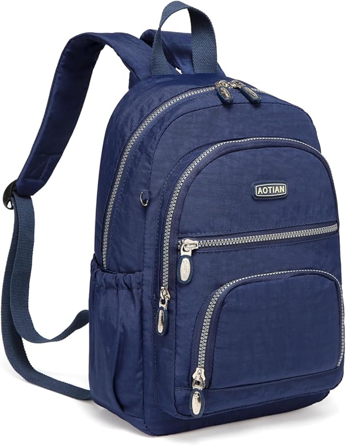 AOTIAN Small Size Backpack, Durable Lightweight Daypack for Women Girls & Boys Hiking Travel Sports, Blue