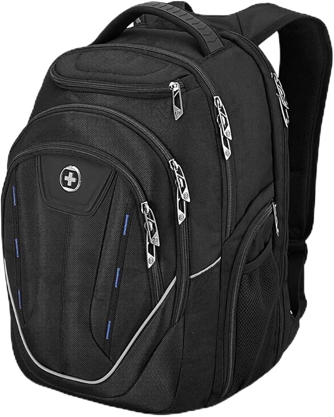 Swissdigital Design TSA Business Laptop Backpack For Men,Travel Backpack With USB Charging Port,College Tech Backpacks With RFID Pockets Presents For Men Fits 15.6 Inch Computer | J16BT-1