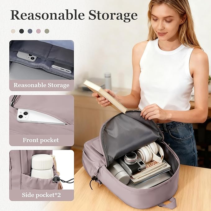 High School Bags Casual Daypack For Men Women Lightweight College Bookbag Waterproof Purple School Backpacks For Girls Boys Travel Laptop bag