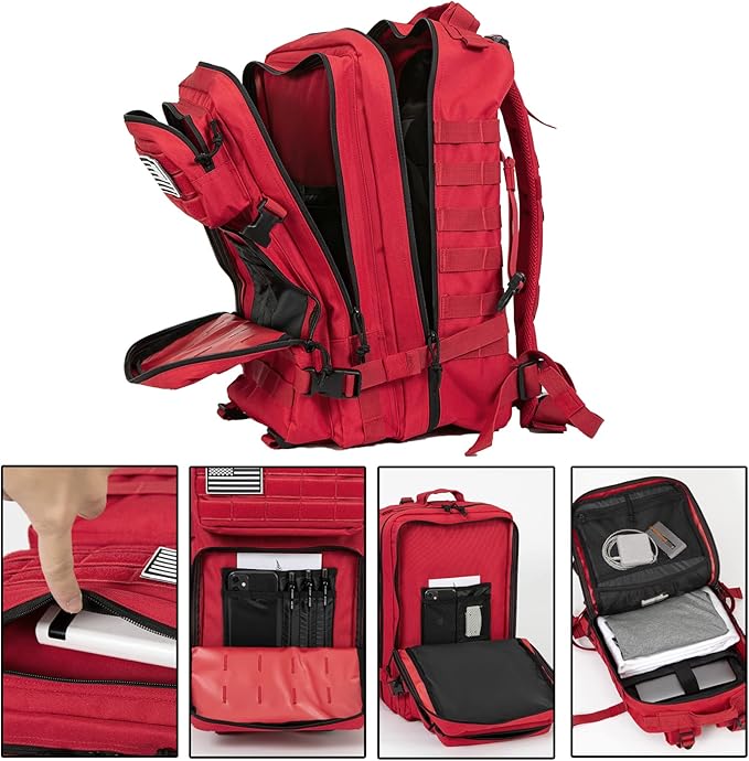 QT&QY 45L Military Tactical Backpacks Molle Army Assault Pack 3 Day Bug Out Bag Hiking Treeking Rucksack…