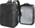 SUOCO Travel Backpack with Vacuum Bag, 70L Seal Compression Air Vac Back Pack with Travel Pump, Carry On Suitcase Luggage Flight Approved for Men Women Personal Item, Black