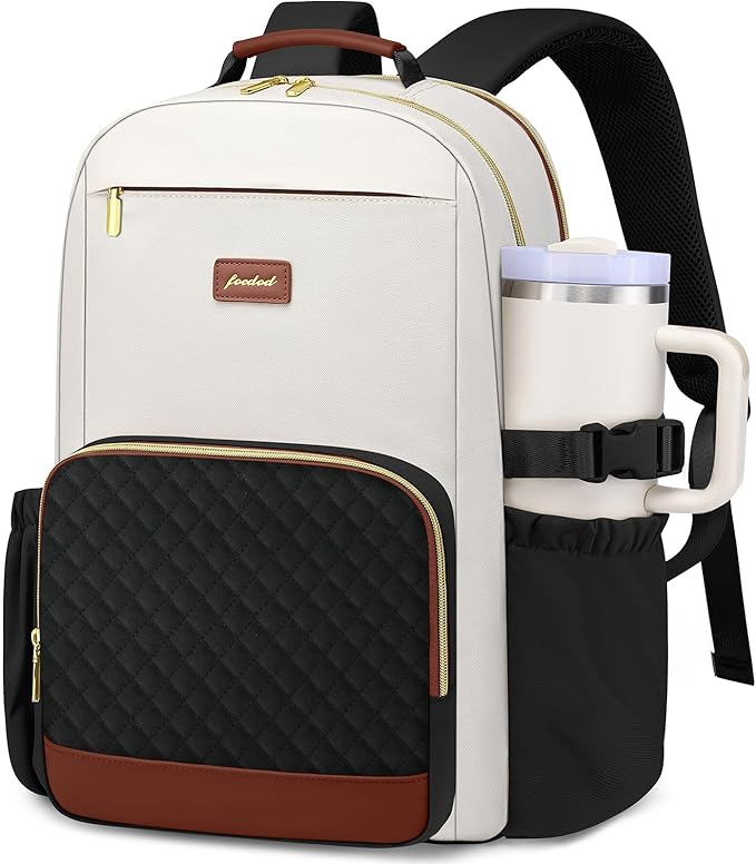 Laptop Backpack for Women Bookbag: 15.6 inch Work Backpacks with Pouch Pocket for Large Capacity Cup & USB Charger College Book Bag Travel Business Nurse Teacher Bookbags Anti-theft Back Pack