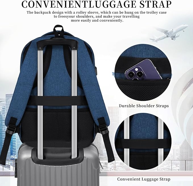 Black Backpack for Men Women, School Backpack for Boys Girls Teens, 15.6 Inch Laptop Backpacks with Reinforced Straps, Water Resistent Book bag, Work College Bookbag, back pack, Mochila para hombre