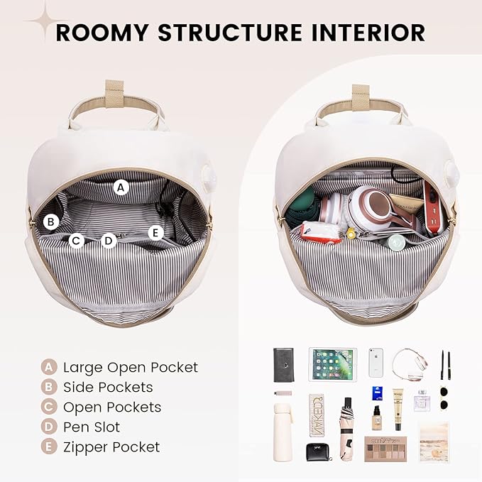 LOVEVOOK Mini Backpack for Women Stylish Waterproof Backpack Purse with USB Port, Cute Bookbag for College School Travel