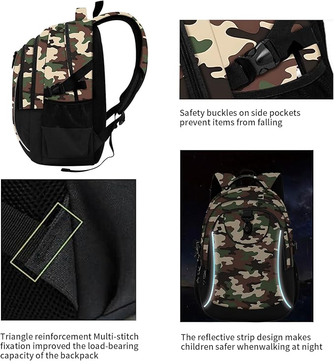 rickyh style School Backpack Travel Bag for Men & Women Lightweight College Back Pack with Laptop Compartmen (23JULV)