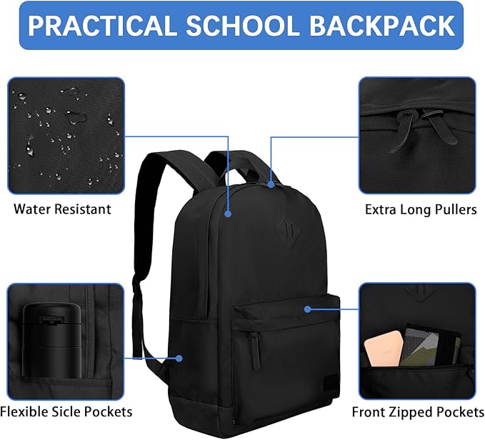 Goloni Backpack for Men Women, Anti-Theft Travel Laptop Backpack, Water Resistant 17.3 Inch USB Charging Backpack, Large Capacity Work Commute Bag