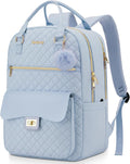 Teen Girls Backpack, Aesthetic School Book Bag with Charging Hole for Kids Elementary Middle High School College Women, Blue