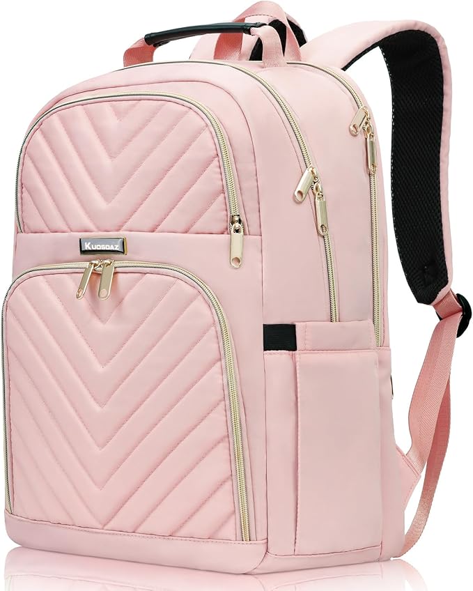 Backpack for Women, School Backpacks for Teen Girls, Stylish Cute Laptop Backpack, Teacher Student College Bookbags, Pink