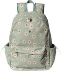 ESVAN Corduroy Backpack Lightweight Fashion 17 inch Laptop Bag for Women Casual College (Corduroy matcha daisy)