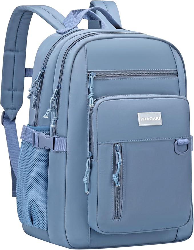Kids Backpack for School Cute Aesthetic Blue Backpack Girls Student Bookbag Women Travel Lightweight Book Bag