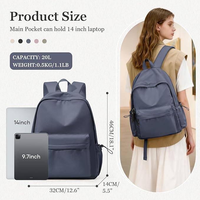 Middle School Backpack for Teen Girls,Cute College Backpack for Women,High School Bag,Travel Rucksack Casual Daypack,Bookbag