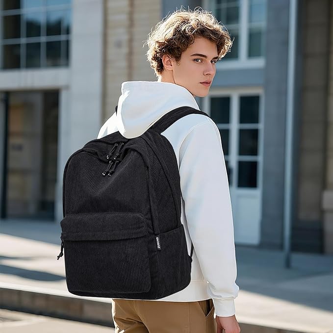 Backpack for School Boys and Girls, Lightweight School Bookbag for Teens, College Students Women & Men, Cute Large Laptop Backpack Fits 15.6 Inch Notebook (Machine Washable)