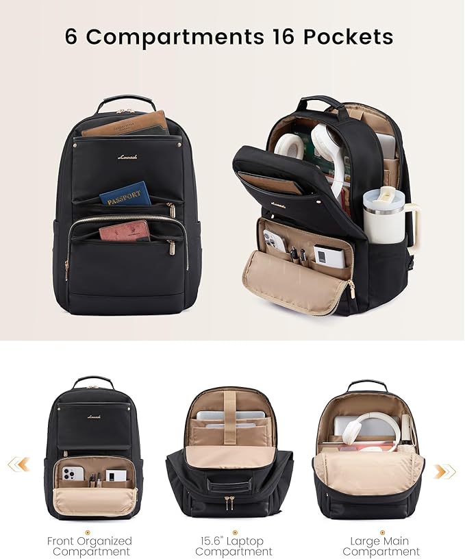LOVEVOOK Backpack Black 18.4 inch