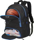 WOLT Basketball Backpack Large Sports Bag with Separate Ball Holder & Shoes Compartment, Best for Basketball, Soccer,Gym