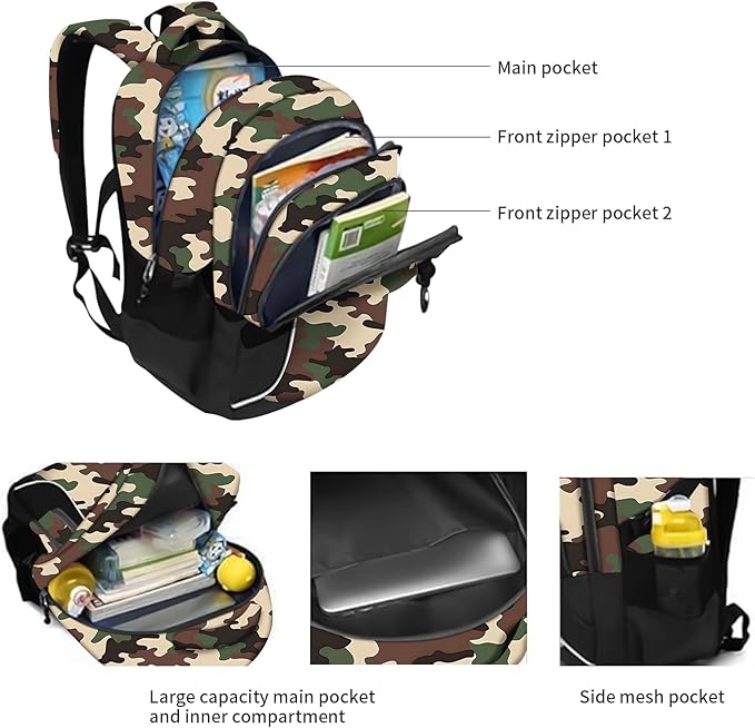 rickyh style School Backpack Travel Bag for Men & Women Lightweight College Back Pack with Laptop Compartmen (23JULV)