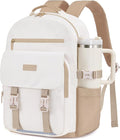 LOVEVOOK School Backpack for Teen Girls，Casual School Backpack 14-18 Teenage 15.6 Inch Laptop Bookbag, Cute Big Student Laptop Backpack for College Women Middle High School Daypack，Khaki Beige