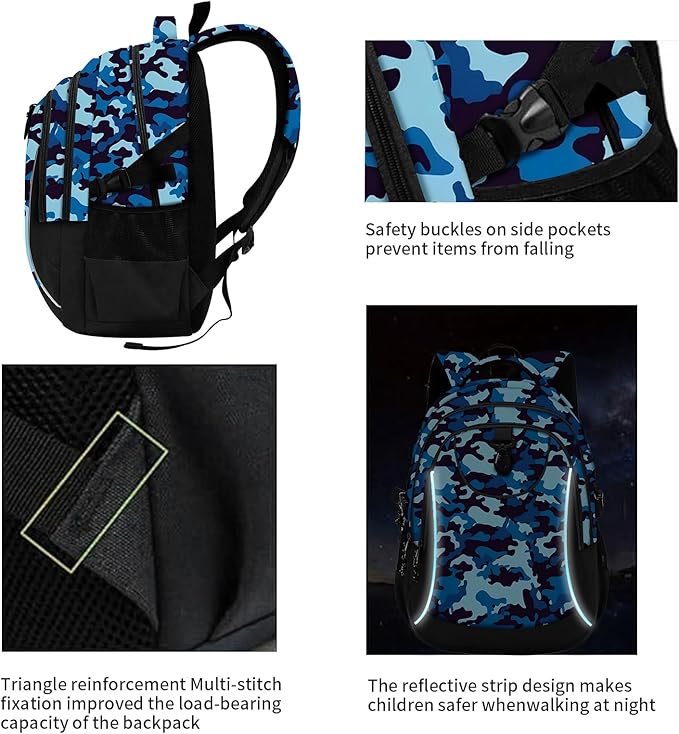 rickyh style School Backpack Travel Bag for Men & Women Lightweight College Back Pack with Laptop Compartmen (23XINLAN)
