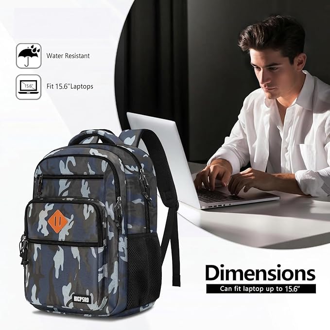Classic Backpack for Men Women, School Backpack for Girls Boy Teens,15.6 Inch Laptop Bookbag with Reinforced Straps for College High School Work Business Computer Book Bag,mochilas para hombres