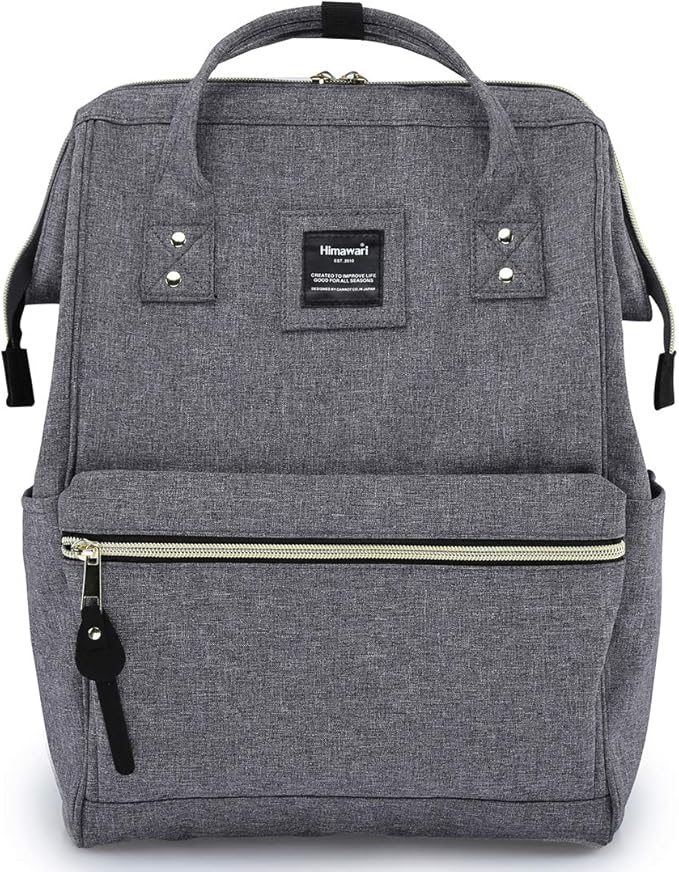 himawari Travel Backpack with USB Charging Port 15.6 Inch Doctor Work Bag for Women&Men College (USB Gray)