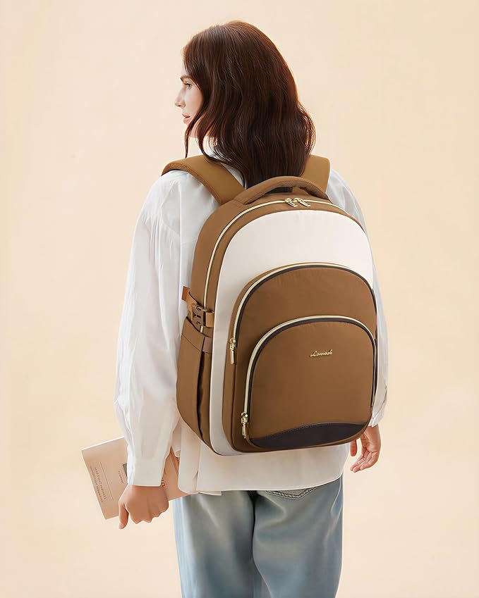 LOVEVOOK Laptop Backpack for Women, 15.6-Inch Work Backpack, College Bookbag Casual Personal Item Travel Bag Business Computer Daypack for Teacher Nurse, Gift