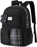 Laptop Backpack for Women College Students, Kids School Backpack Bookbag for Highschool Teen Girls Mochilas para Mujer, Black