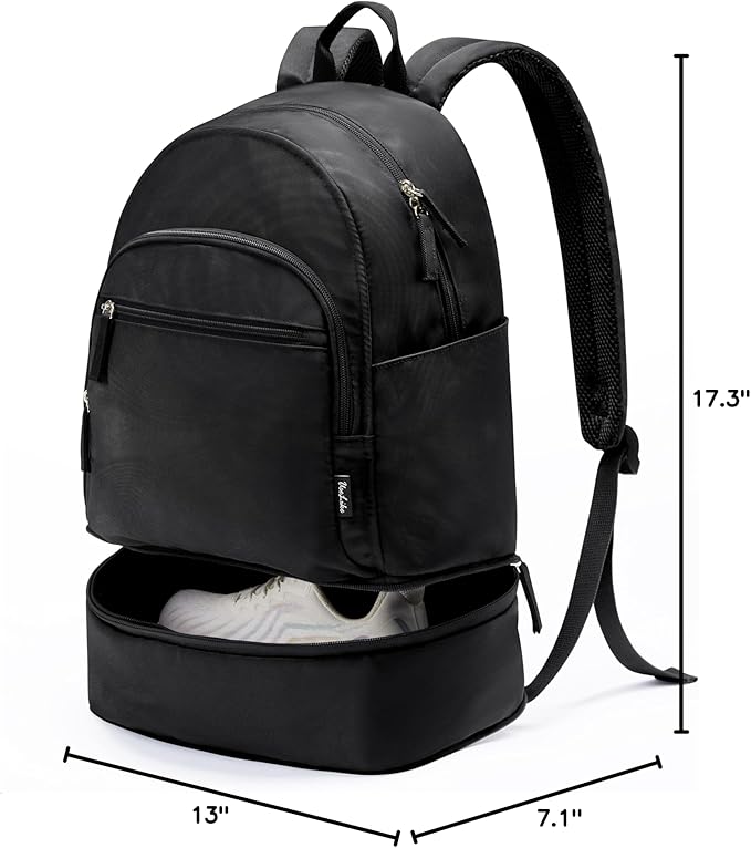 Gym Backpack for Women Men, Lightweight Gym Bag with Shoe Compartment, Waterproof Workout Backpack with Wet Pocket