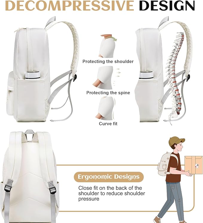 School Backpack for Teen Girls Women Laptop Backpack College Bookbags Middle School Travel Work Commuter Back Pack