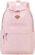 Lohol Classic Backpack for School Travel College, Durable Water Resistant Bookbag (Pink)